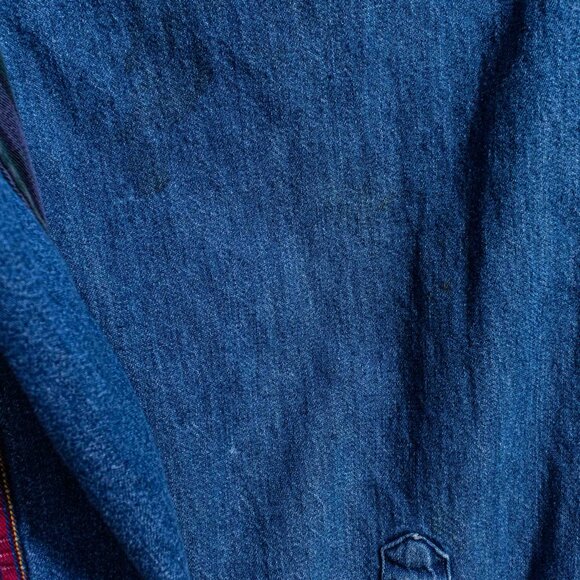 Tommy Hilfger Jeans Denim Flannel Button Down Shirt XXL VTG 90s Hip Hop - Picture 8 of 8